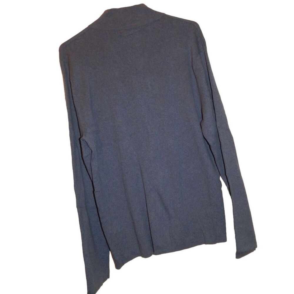 BANANA REPUBLIC men's large thin powder blue full zip cardigan sweater jacket - Picture 6 of 7